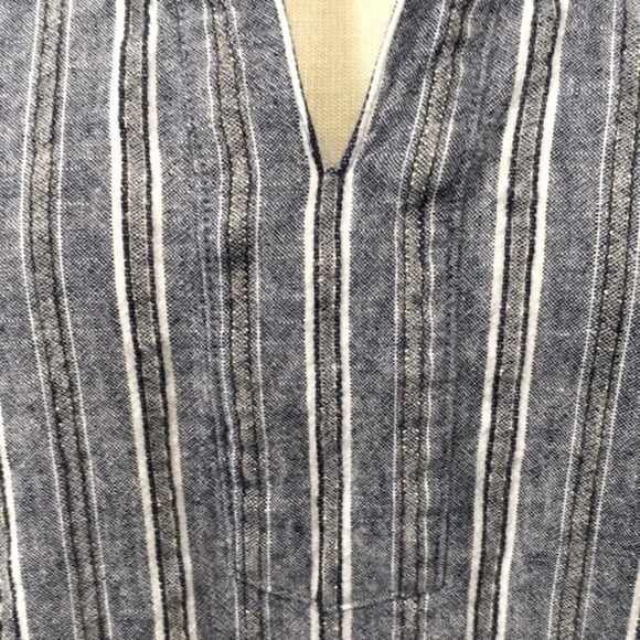 Chico's Size 3 Metallic Striped Tunic Top - Picture 5 of 8